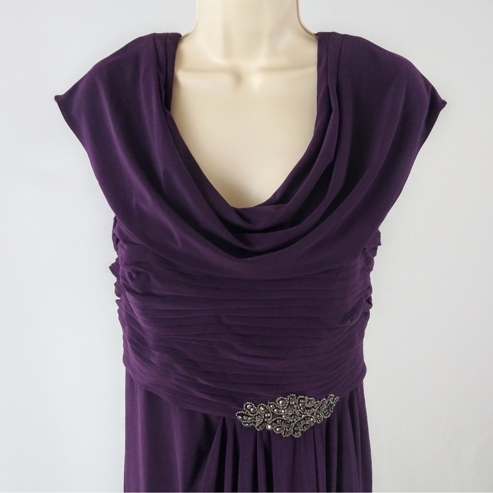 Alex Evenings eggplant purple gown
